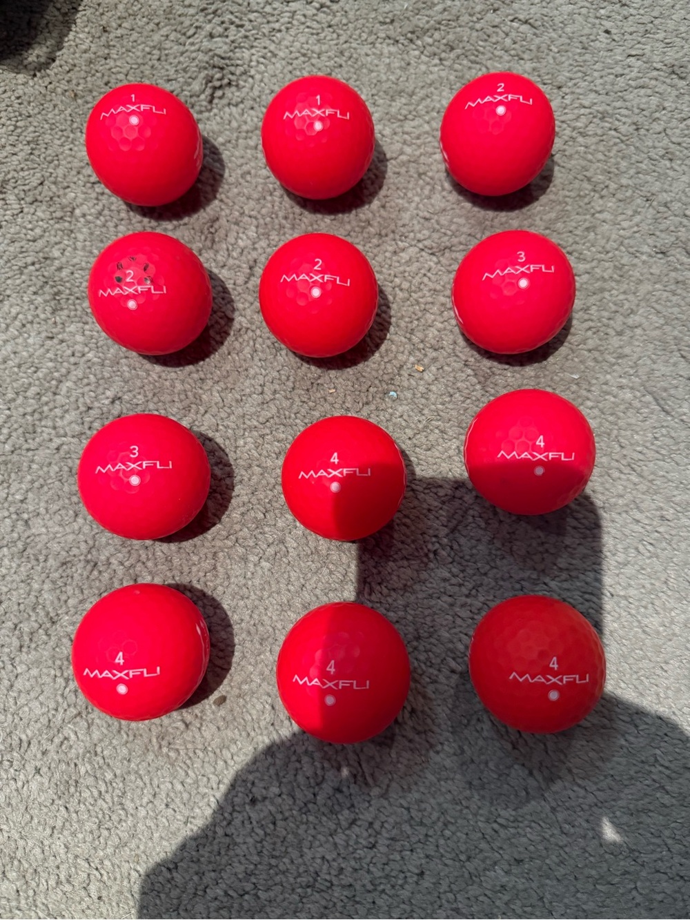 Maxfli Used Red Golf Balls - Pack of 12
